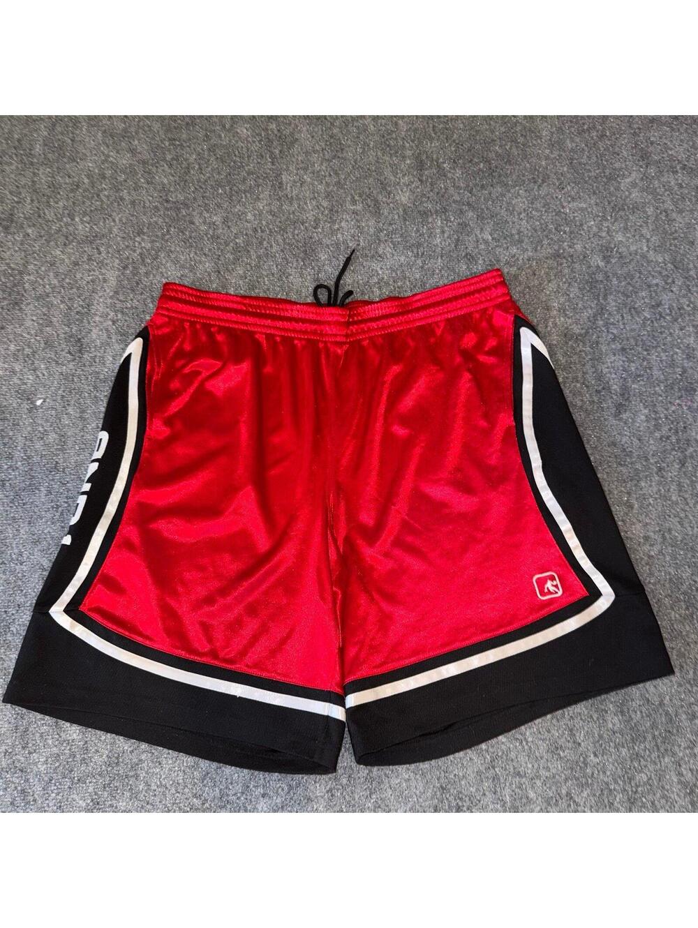 AND1 Red Baggy Dazzle Hoop Shorts Mens 2XL Vtg y2k 90s Rare